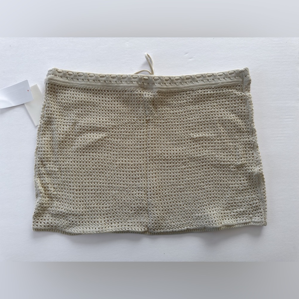 Good American Crochet Cover Up Mini Skirt, New With Tags - Picture 7 of 11
